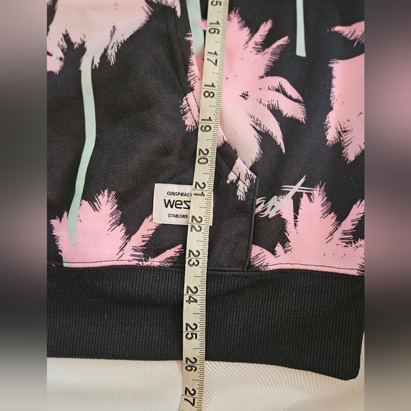 Conspriacy By Wesc Unisex Black And Pink Palm Tree Design Sweatsuit Size M/L - Picture 12 of 16